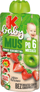 Kubuś Baby Mus Jabłko Truskawka 120g dla dzieci