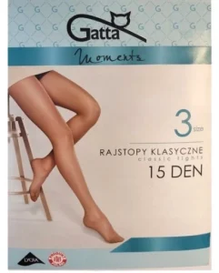 Gatta Rajstopy klasyczne 15den Nero Czarne 3-M