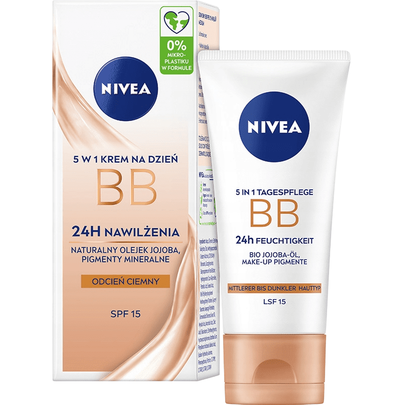 NIVEA Nivea Nawilżający krem BB na dzień 5w1 SPF15 Odcień Ciemny 50ml - Drogeria Internetowa DrogeriaCoco.pl