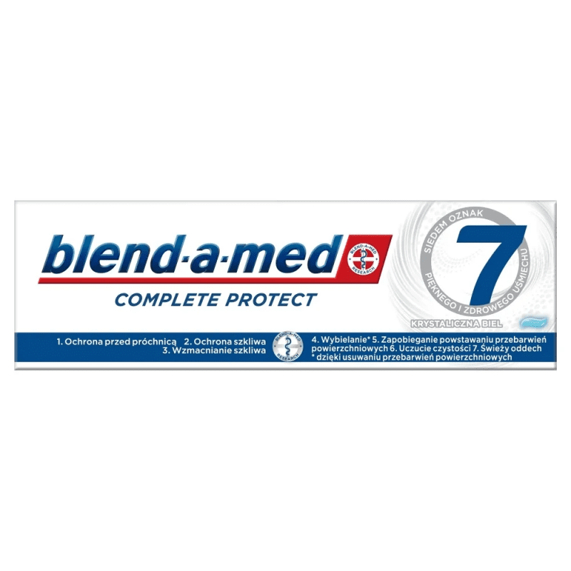 blend-a-med Blend-A-Med Complete Protect 7 Crystal White Wybielająca pasta do zębów 75 ml - Drogeria Internetowa DrogeriaCoco.pl