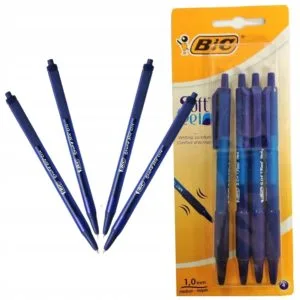 BIC Soft Feel długopis automatyczny niebieski 4 szt. do