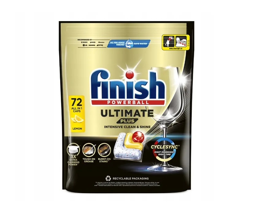 Finish Ultimate Plus LEMON Kapsułki do zmywarki 72 szt.