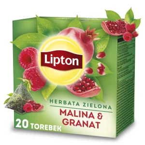 Lipton Herbata zielona Malina i Granat piramidki 20x28g
