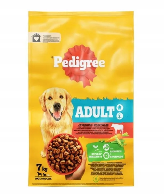Pedigree Adult Karma dla psa wołowina i warzywa 7kg