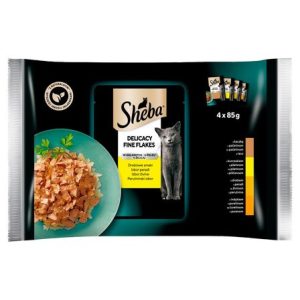 Sheba Delicacy in Jelly Adult Kolekcja smak&oacute;w drobiowych w galaretce Mokra Karma dla kota 4x85g