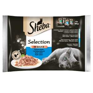 Sheba Selection in Sauce Kolekcja Smak&oacute;w Rybnych w sosie Mokra Karma dla kota 4x85g
