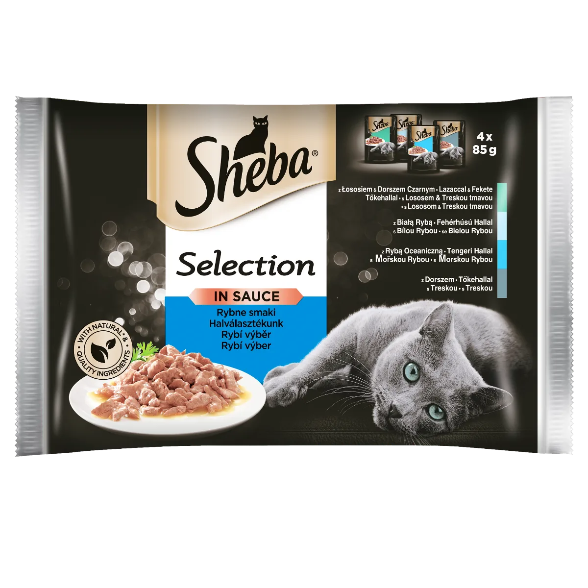 Sheba Selection in Sauce Kolekcja Smaków Rybnych dla kota