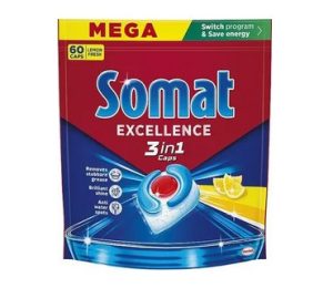 Somat Excellence 3w1 Kapsułki do zmywarki Lemon 60 szt.