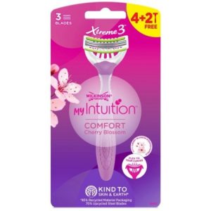 WILKINSON My Intuition Xtreme 3 Comfort Cherry Blossom Maszynki do golenia dla kobiet 4+2szt.