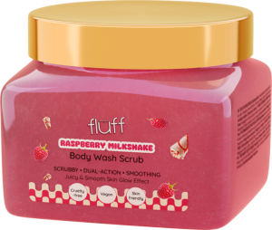 Fluff Peeling do mycia ciała Raspberry Milkshake 350 ml