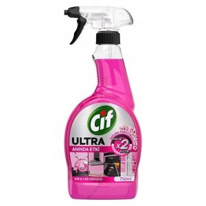 płyn do usuwania brudu i tłuszczu CIF spray ULTRA 750ml r&oacute;ża