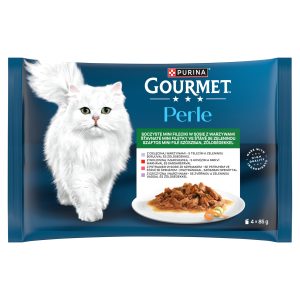 GOURMET Perle Mini Fileciki z warzywami w sosie 4 x 85 g
