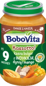 BoboVita Kaszotto! Kasza Bulgur z Indykiem, Dynią i Mango po 9 miesiącu 190g