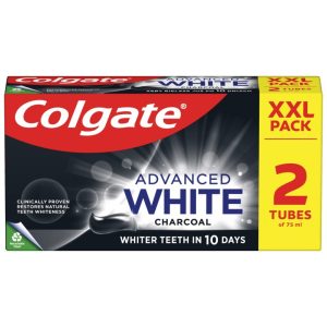 Colgate Advanced White Charcoal pasta do zęb&oacute;w 2 x 75 ml