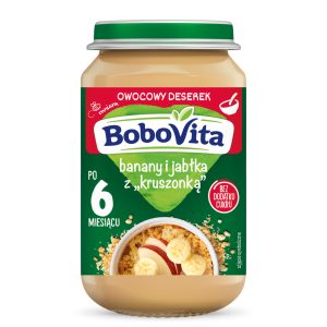 BoboVita Banany i jabłka z kruszonką 6m+ 190g
