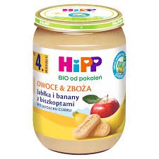 HiPP BIO Owoce&Zboża Jabłka i banany z biszkoptami 190g