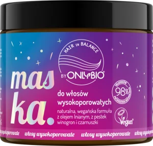 OnlyBio Hair in Balance Kuracja do włosów, odbudowująca po farbowaniu 280ml