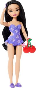 Barbie Dream Besties lalka w fioletowym stroju kąpielowym