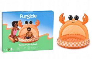 Funsicle dmuchany basenik dla dzieci Wesoły Krab z daszkiem