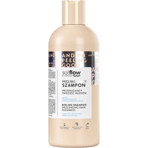 SO!FLOW BY VIS PLANTIS szampon do włosów peelingujący, przedłużający świeżość włosów, zapach orzeźwiającego koktajlu tropikalnego 400 ml