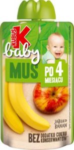 KUBUŚ Baby mus owocowy jabłko banan 100 g