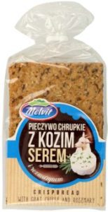 pieczywo chrupkie żytnie z kozim serem i rozmarynem MELVIT