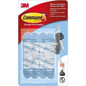 Command 3M Przezroczyste Haczyki Małe 6 szt.