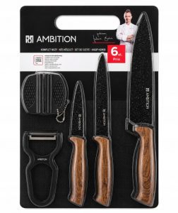 Ambition komplet noży ze stali nierdzewnej &ndash; 6 element&oacute;w