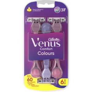 Maszynki do golenia Gillette Venus 3 Comfort Colours &ndash;6 szt.