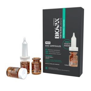 L'BIOTICA BIOVAX Trychologic Wypadanie i Gęstość ampułki do włosów i skóry głowy, kuracja dla mężczyzn 7 x 5 ml