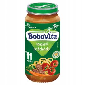 BoboVita Spaghetti po Bolońsku obiadek po 12. miesiącu