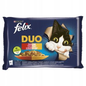 FELIX Fantastic Duo Wiejskie Smaki w Galaretce &ndash; mokra karma dla kota 4 x 85 g