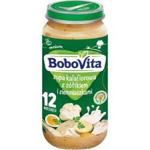 BOBOVITA danie w słoiczku, Zupa Kalafiorowa z Żółtkiem i Ziemniaczkami, po 12. miesiącu 250 g
