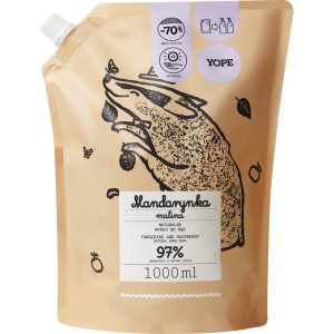 YOPE mydło w płynie, do rąk, Mandarynka i Malina, zapas 1000 ml