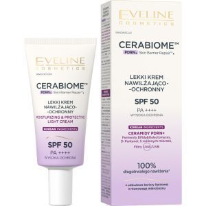EVELINE COSMETICS Cerabiome krem do twarzy, nawilżająco - ochronny, lekki, SPF 50, 30 ml