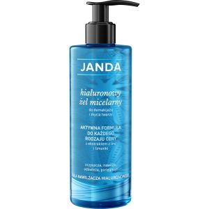JANDA Siła Nawilżacza Hialuronowego żel micelarny do demakijażu i mycia twarzy oraz oczu 400 ml