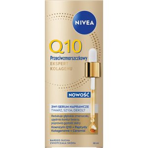 NIVEA Q10 serum do twarzy, naprawcze, przeciwzmarszczkowe, 3w1. 30 ml
