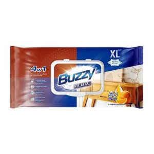nawilżane chusteczki do mebli Buzzy Orange 50 szt.