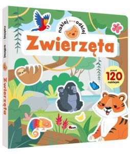 naklej odklej zwierzęta książeczka z naklejkami