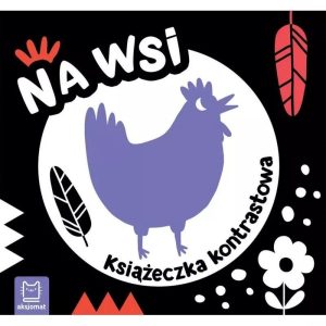 Na wsi książeczka kontrastowa AKSJOMAT dla niemowląt