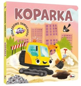 odjazdowe samochody koparka książeczka kartonowa