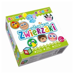 Odkrywam zwierzaki-słonik balonik MULTIGRA gra edukacyjna