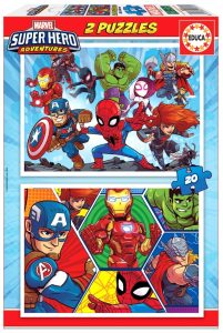 Puzzle 2x20 Marvel Super Hero dla dzieci