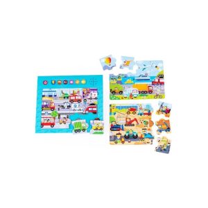 Puzzle dźwięki wok&oacute;ł pojazdy DUMEL dla dzieci