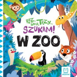 Raz dwa trzy szukam w zoo AKSJOMAT książeczka obrazkowa
