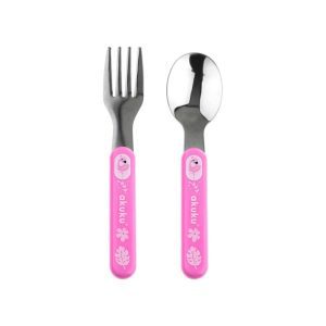Zest. sztućc&oacute;w metalowych pink AKUKU