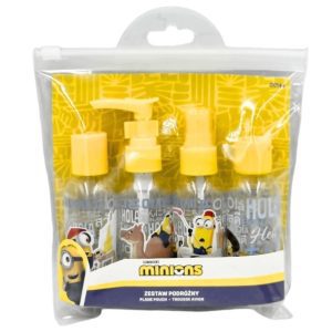 Minionki zestaw pojemników podróżnych 4 elementy