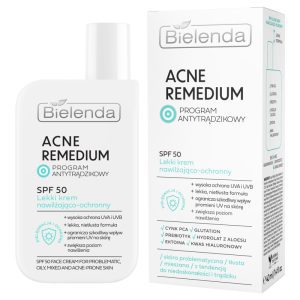 BIELENDA Acne Remedium krem do twarzy, nawilżająco-ochronny, SPF 50 40 ml