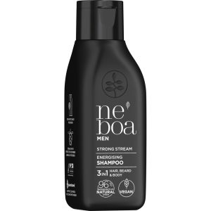 NEBOA Men Strong Stream szampon do włos&oacute;w, brody i ciała, 3w1, energetyzujący 100 ml