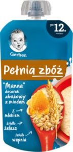 Gerber deserek w tubce zbożowy z miodem dla dzieci